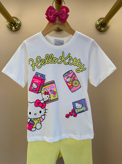 Conjunto Infantil Blusa Hello Kitty e Shorts Legging - Momi