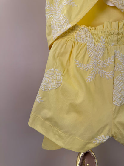 Conjunto Infantil Blusa e Shorts Laço Maxxi Amarelo - Animê