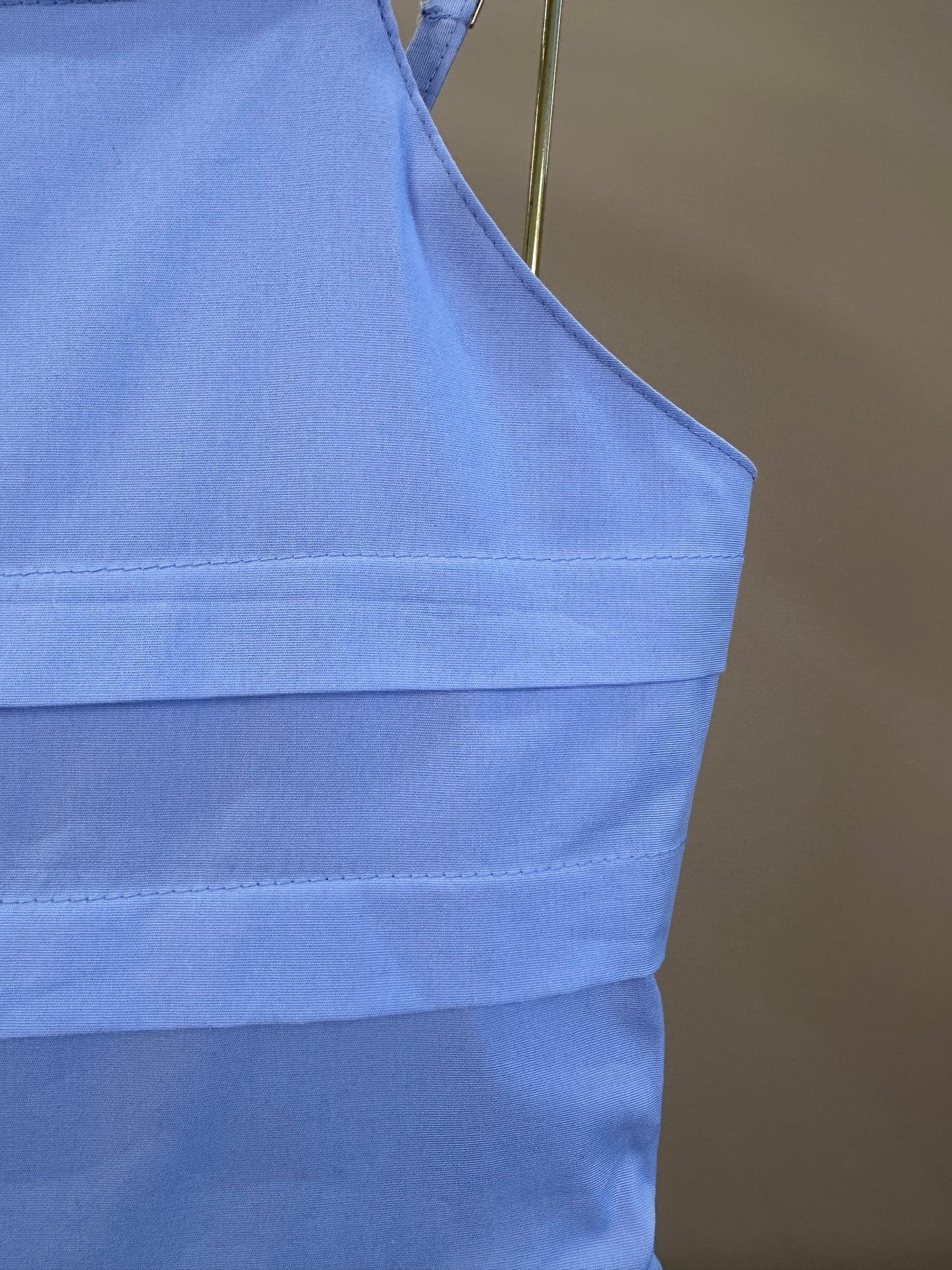 Vestido Teen Tricoline Azul - Vic Vick
