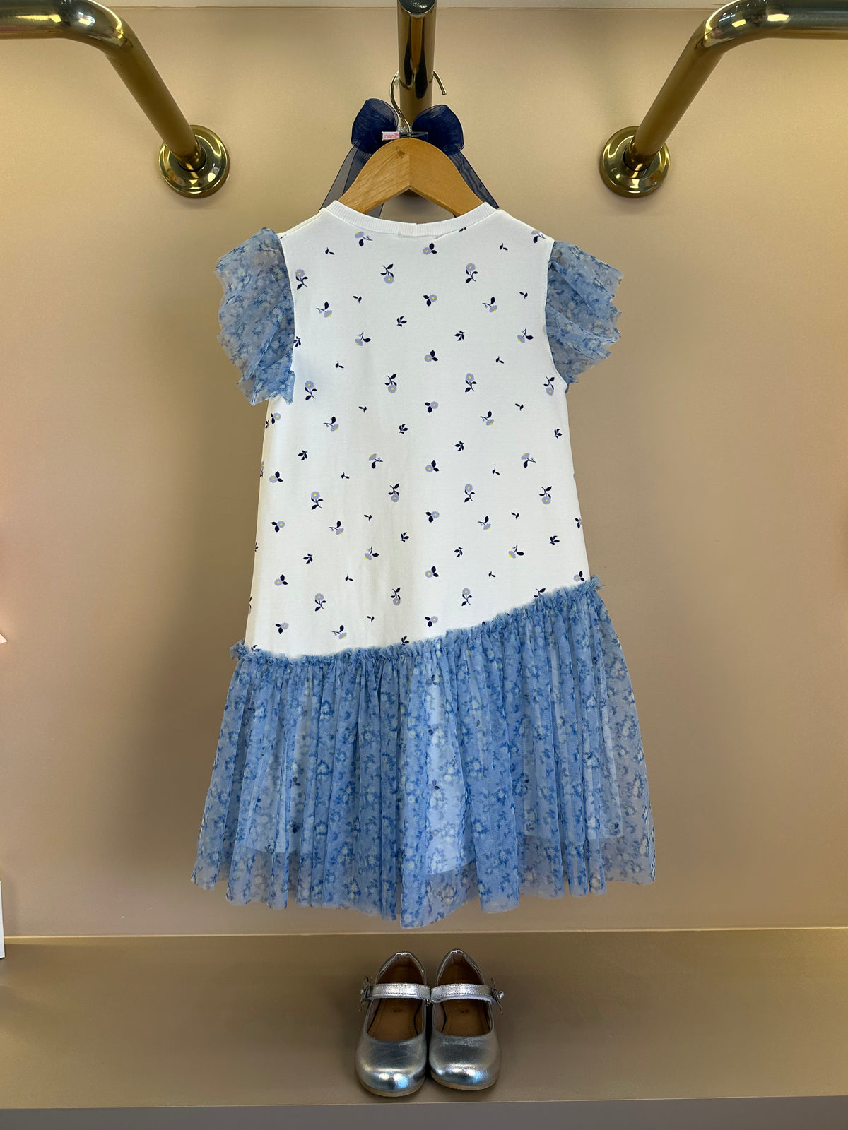 Vestido Infantil Cachorrinho Tule Etampado - Petit Cherie