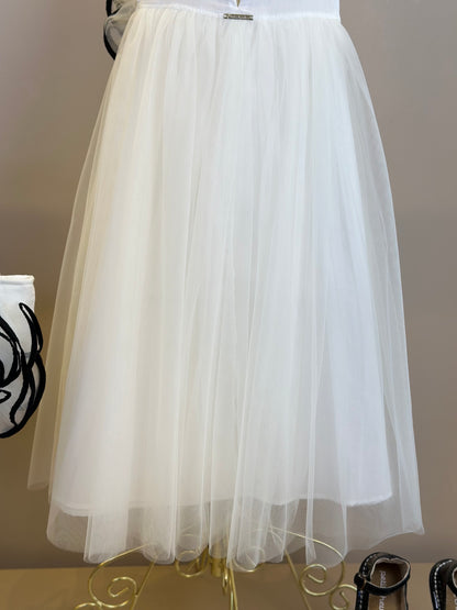 Vestido Infantil Tule Max Flor Bicolor - Pituchinhus