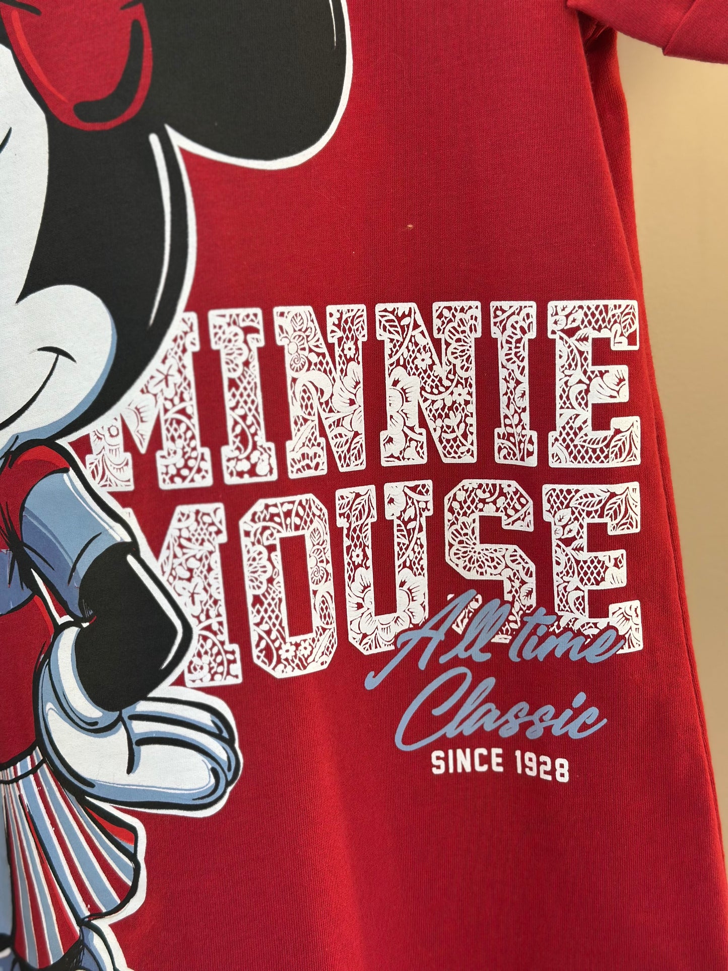 Vestido Infantil Minnie Mouse Vermelho Berry - Animê