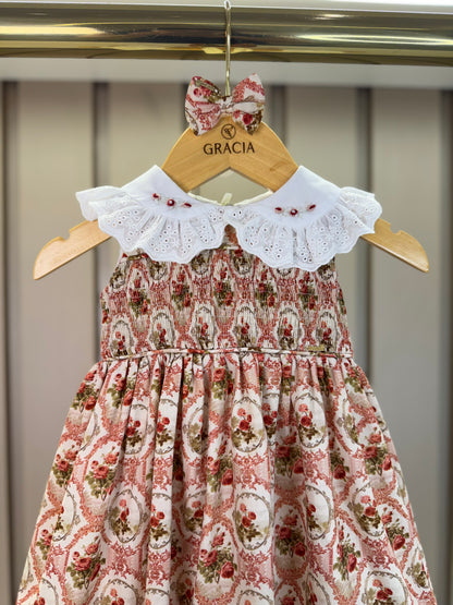 Vestido Bebê Floral Provençal com Faixa - Roana