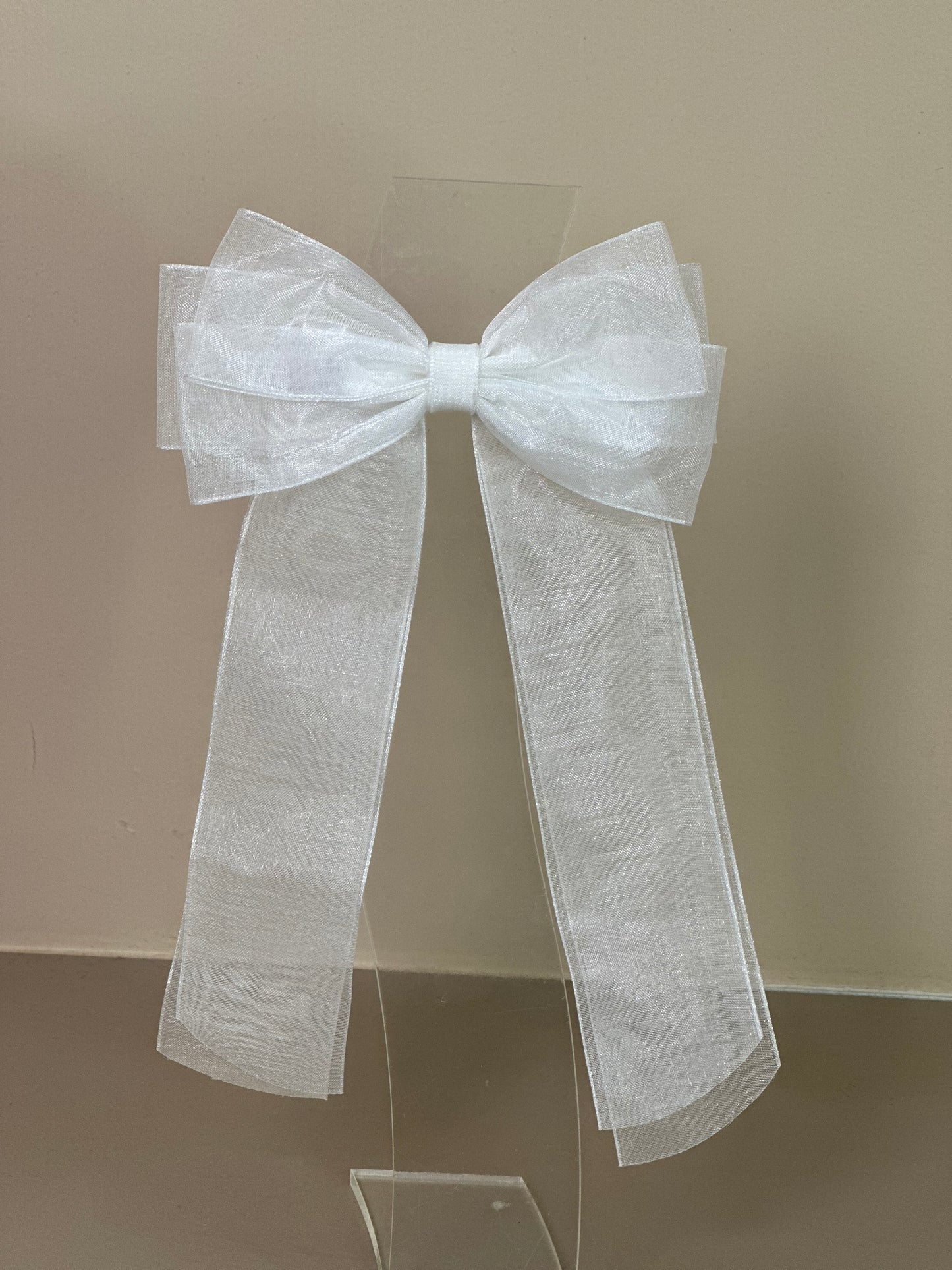 Laço Infantil Special Alongado All Organza Branco - Gracia