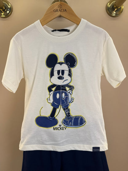 Conjunto Infantil T - Shirt Mickey Mouse e Bermuda - Youccie