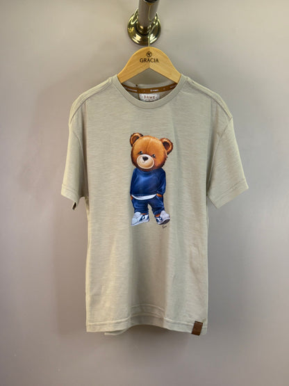 Camiseta Infantil Teddy Hoodie Bege - Dame