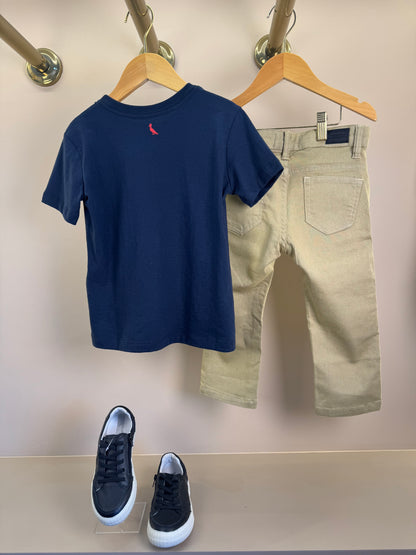 Calça Infantil Social Skinny Caqui - Reserva Mini