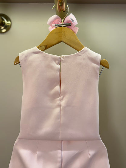 Conjunto Infantil Alfaiataria Blusa Lacinhos e Saia Salmão - Petit Cherie