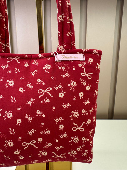 Bolsa Infantil Puffer Laço Laço Mini Flores e Laços - Pituchinhus