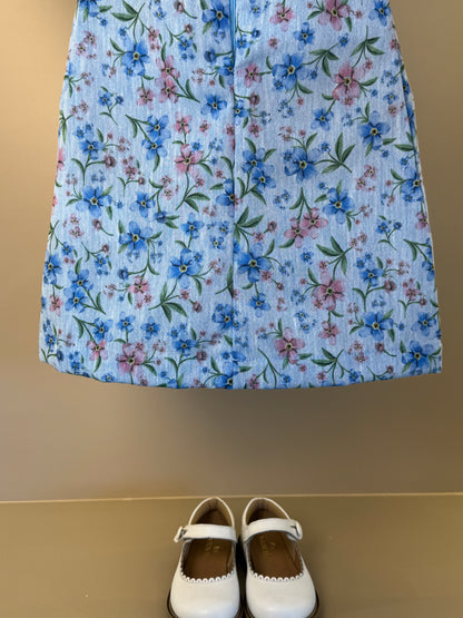 Vestido Infantil Estampa Floral Com Manga Balonê - Luluzinha