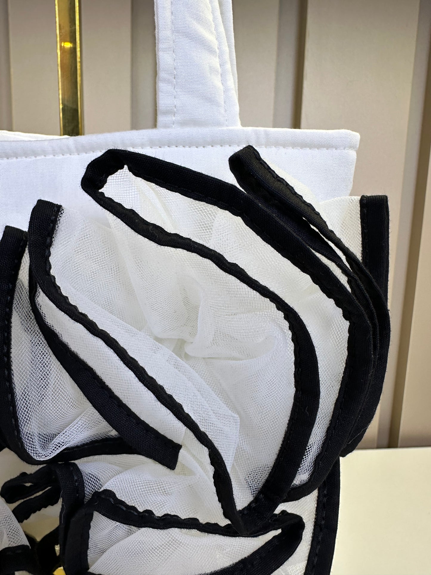 Bolsa Infantil Puffer FloresTule Off White - Pituchinhus
