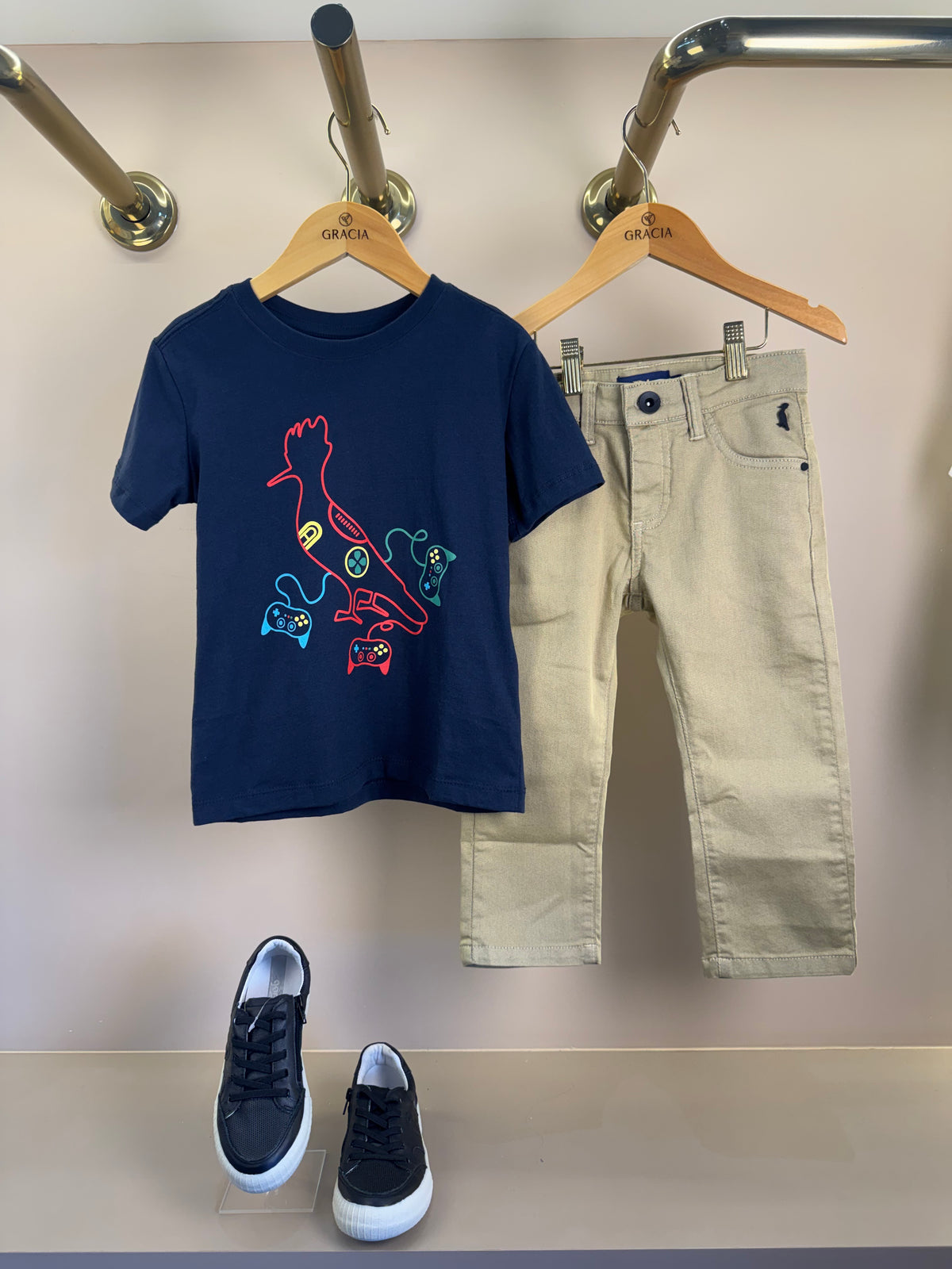 Calça Infantil Social Skinny Caqui - Reserva Mini