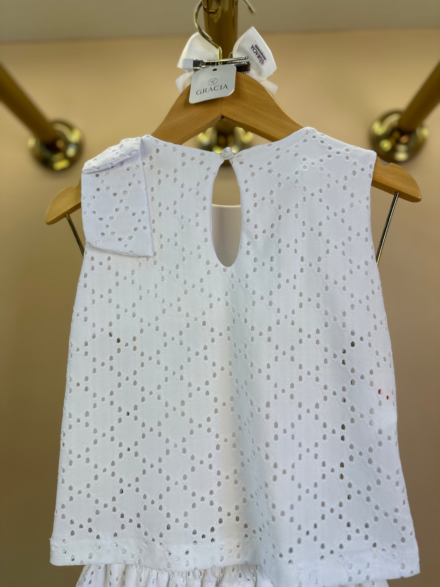 Conjunto Infantil Blusa Maxi Laço e Saia Malha Laise - Beabá