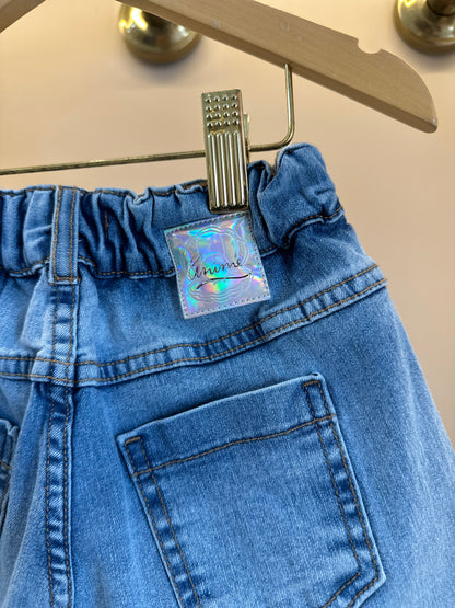 Shorts Infantil Jeans Strass - Animê