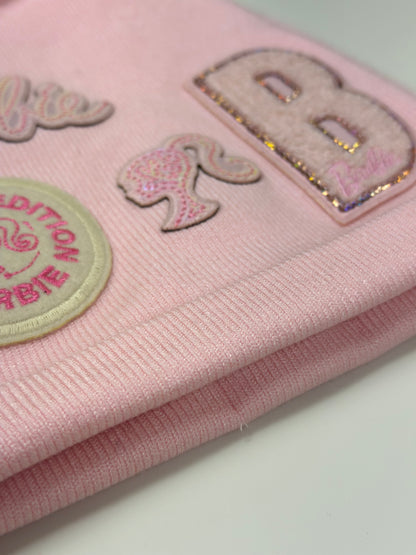 Touca Infantil Tricot Multipatches Barbie Sugar Rose - Pituchinhus