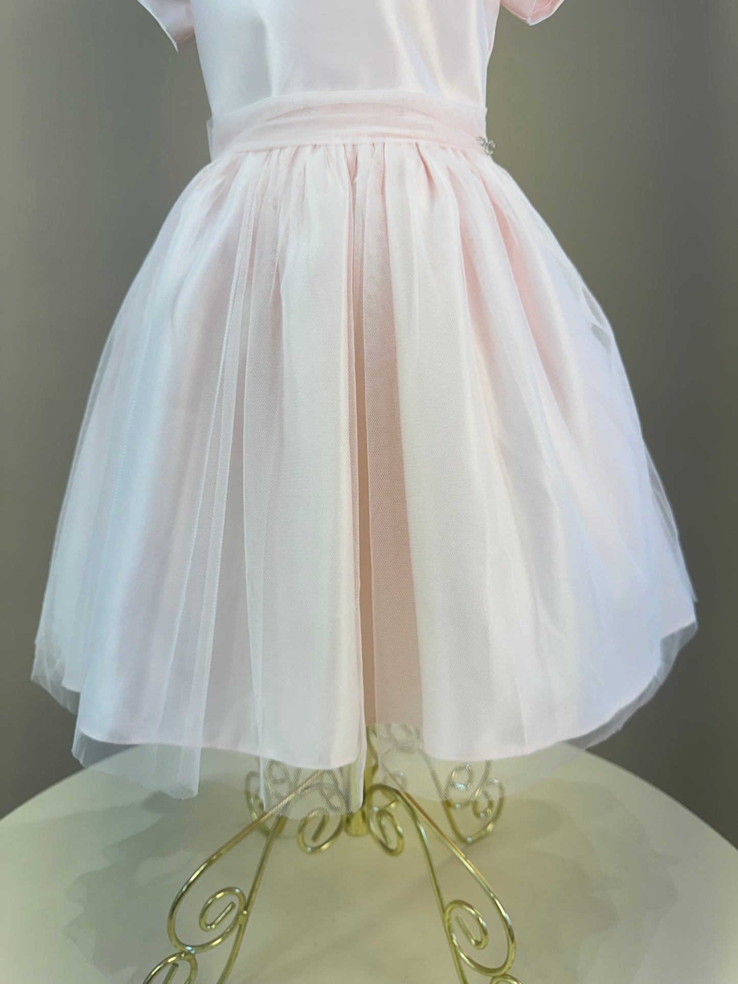 Vestido Infantil Festa Pelerine Bordada Rosa - Petit Cherie