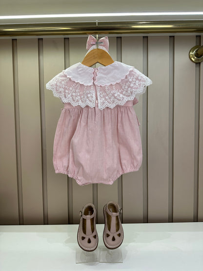 Pimpão Bebê Renda Bordado Flores  - Roana