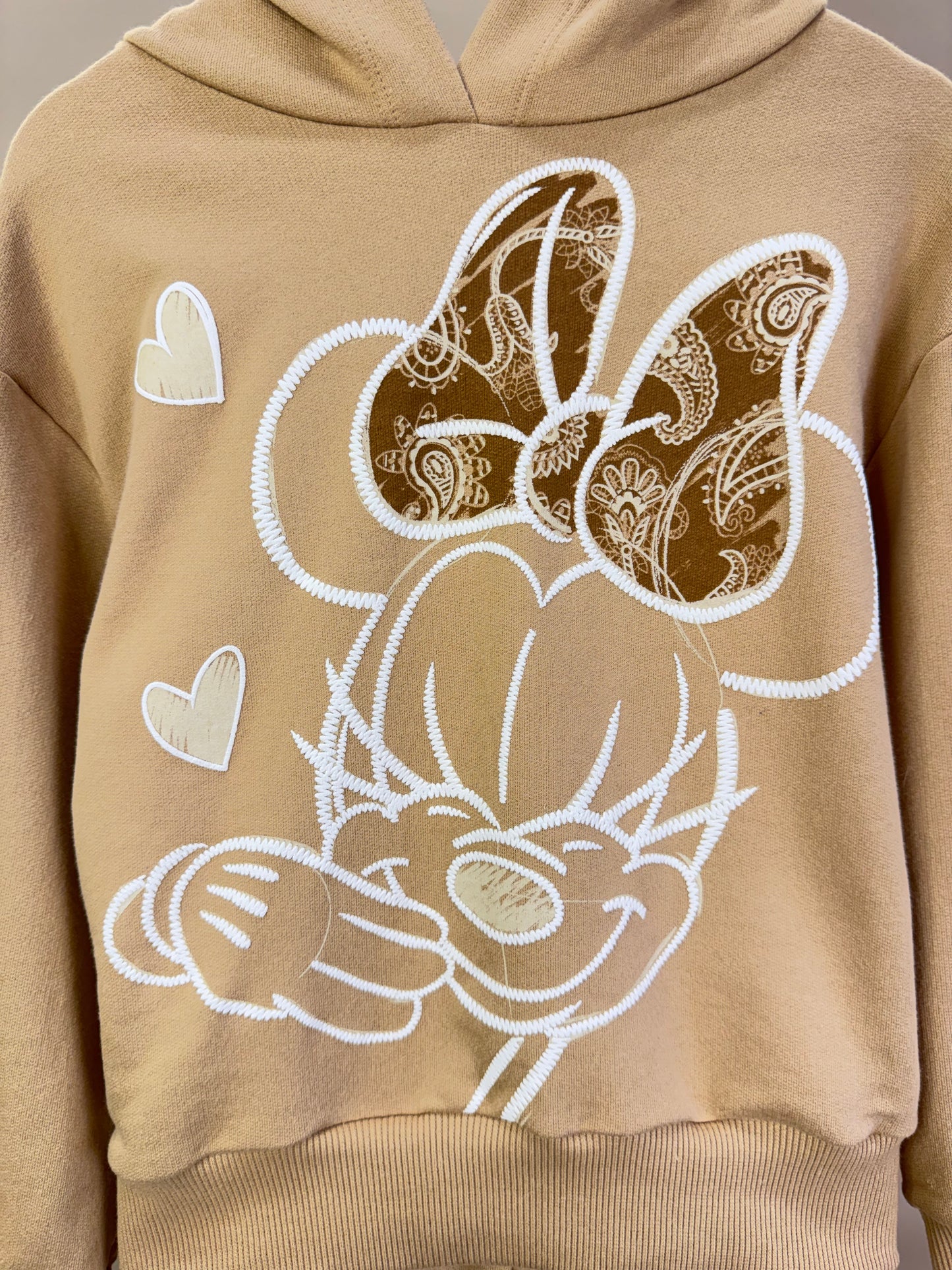 Conjunto Infantil Blusa de Moletom Minnie Laço Paisley e Calça de Moletom Minnie - Animê