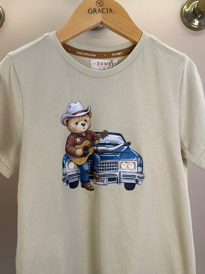Camiseta Infantil Teddy Cadillac Bege - Dame