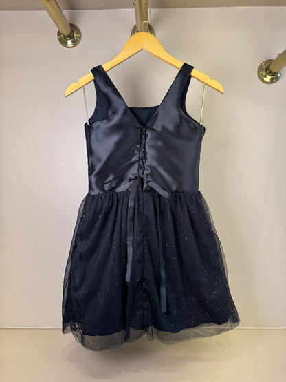 Vestido Teen Saia Em Tule Brilhante Preto - Vanilla Cream