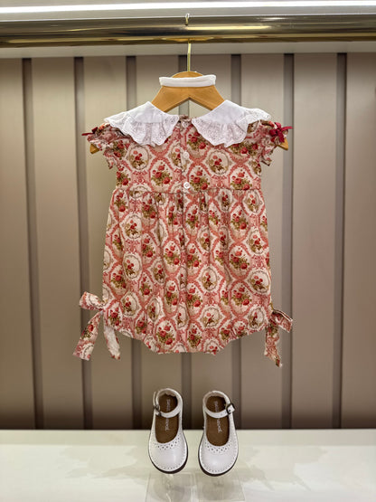 Pimpão Bebê Floral Provençal Gola Estampada - Roana