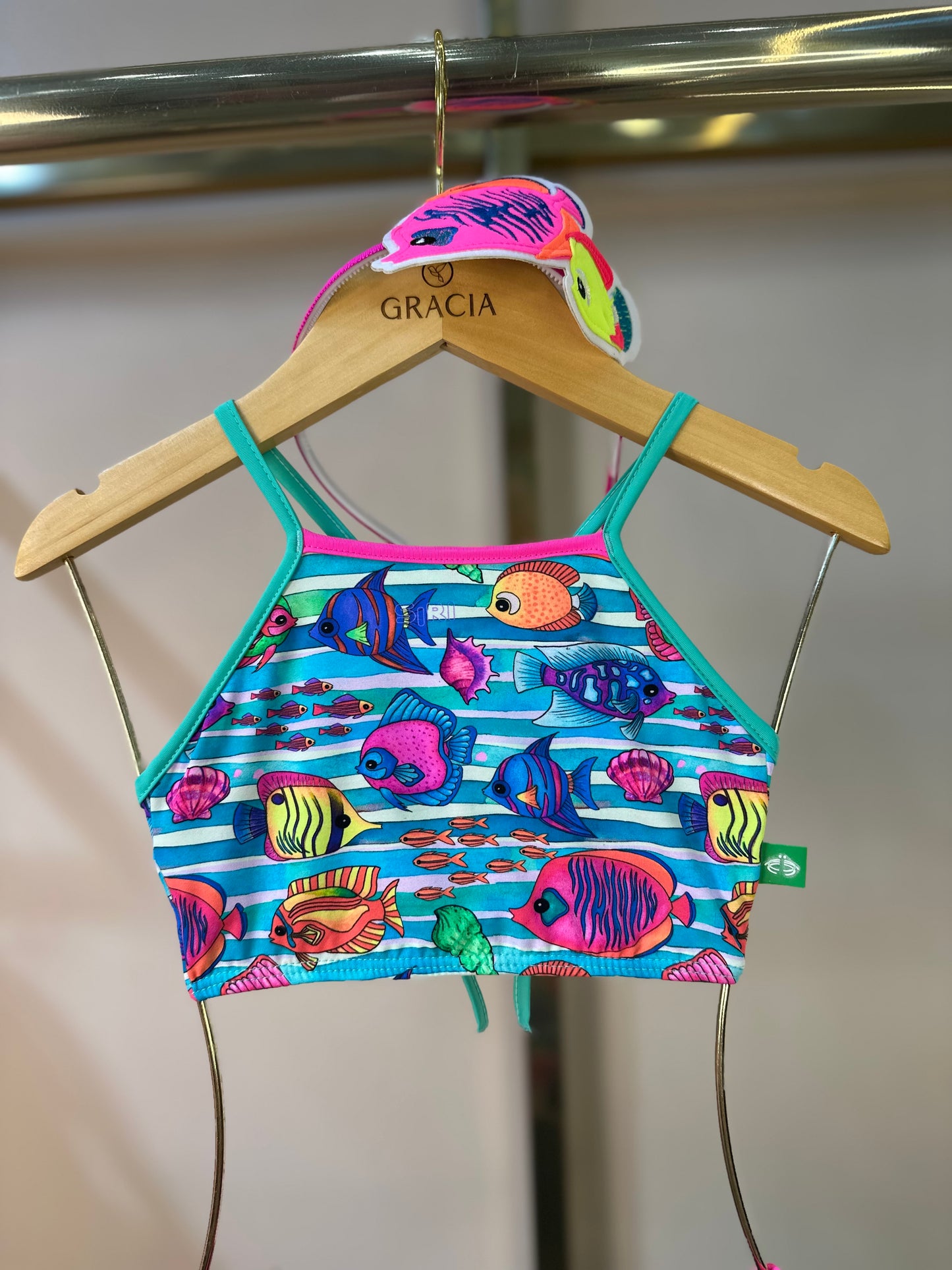 Biquíni Infantil Cropped Laila Aquarela - Siri Kids