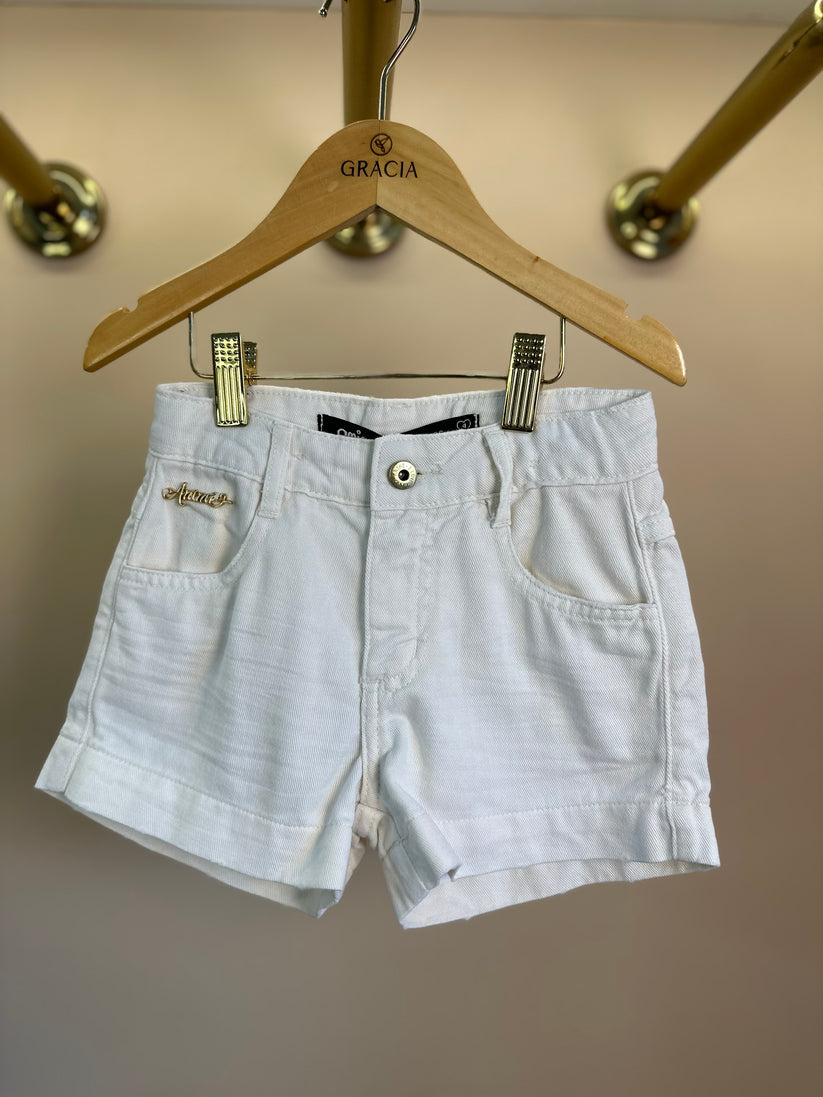 Shorts Infantil Sarja Off White - Animê