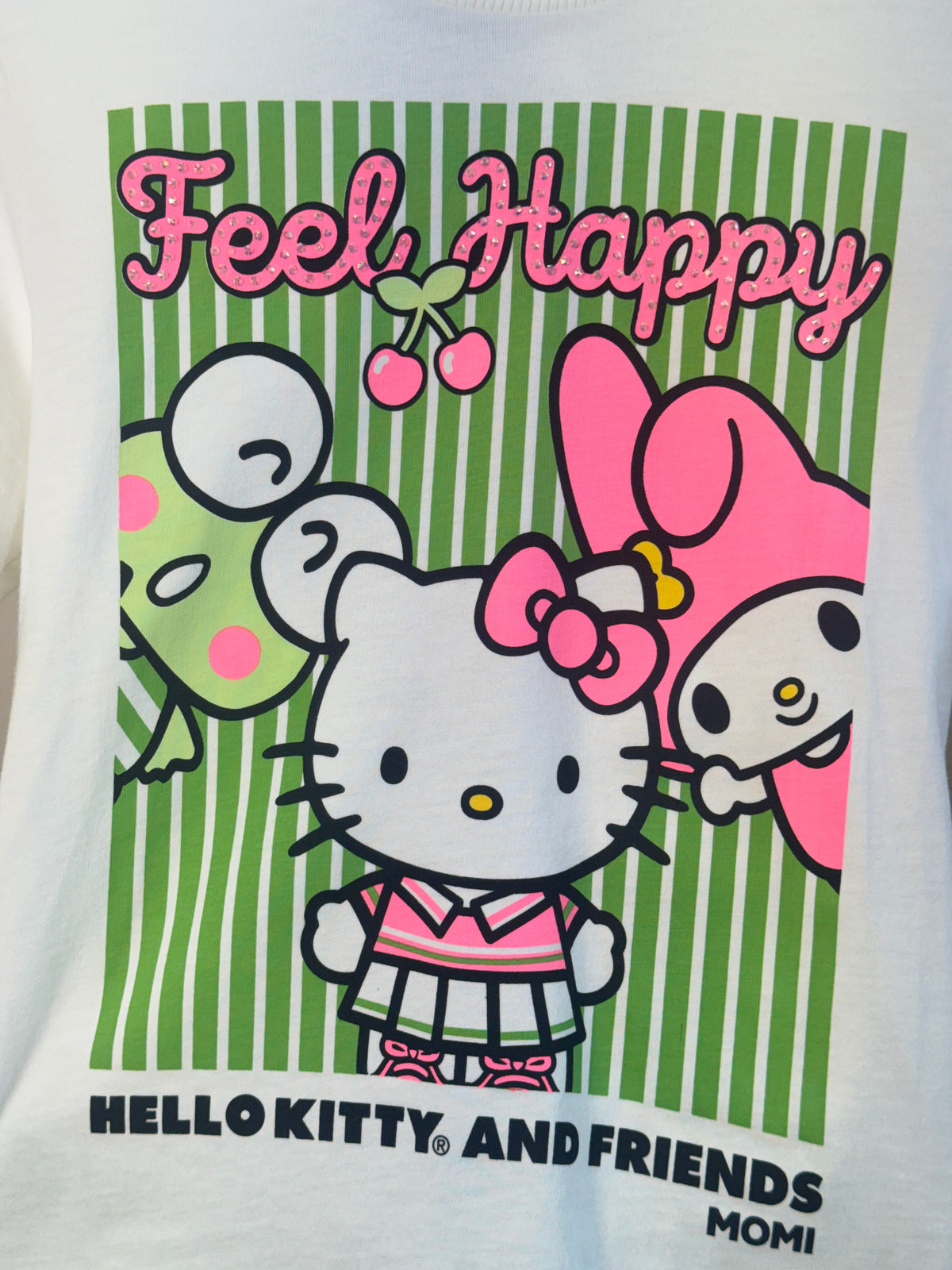 Conjunto Infantil Blusa Hello Kitty e Calça Legging Verde - Momi