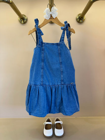 Salopete Infantil Jeans Saia Balonê - Momi
