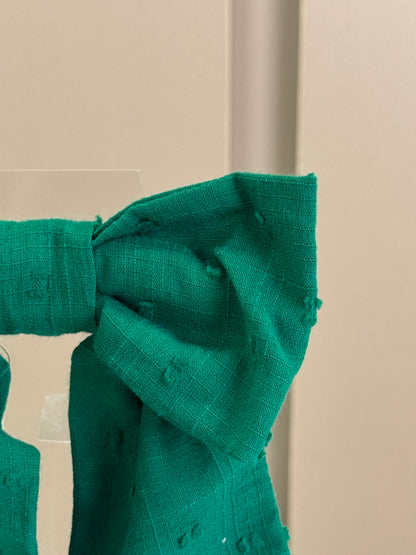 Laço Infantil Textura Em Mini Poás Verde - Petit Cherie