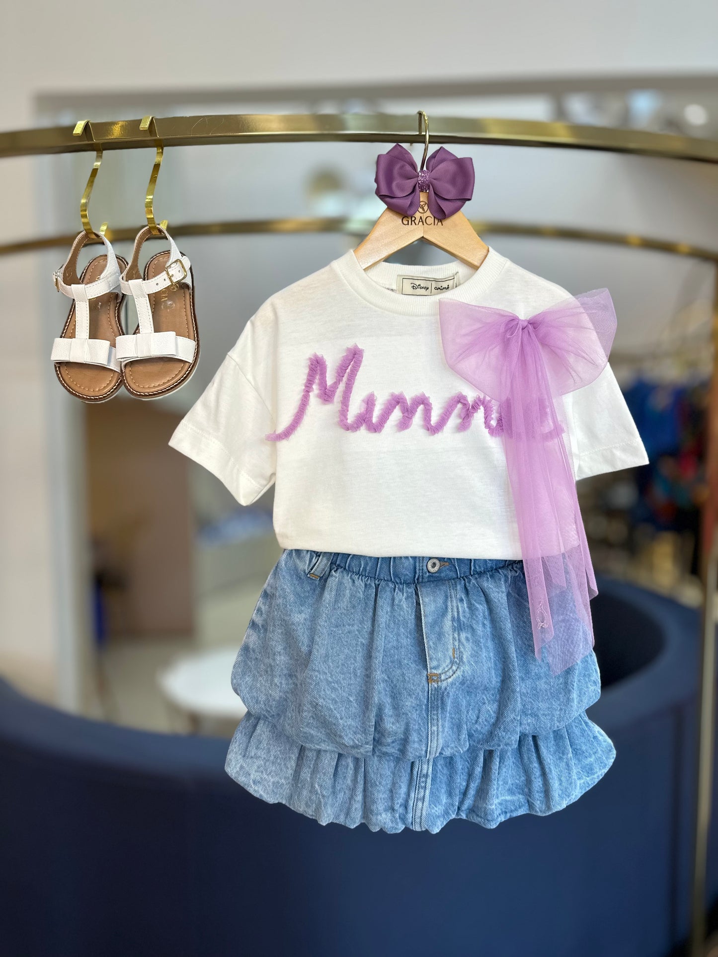 Saia Jeans Infantil Balonê - Animê