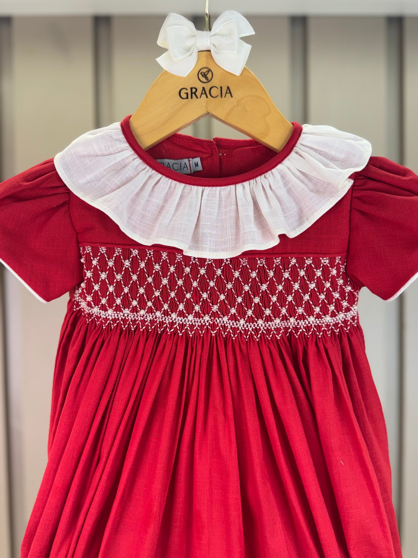 Pimpão Bebê Clássico Algodão Amelie Vermelho - Gracia
