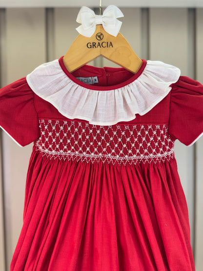 Pimpão Bebê Clássico Algodão Amelie Vermelho - Gracia