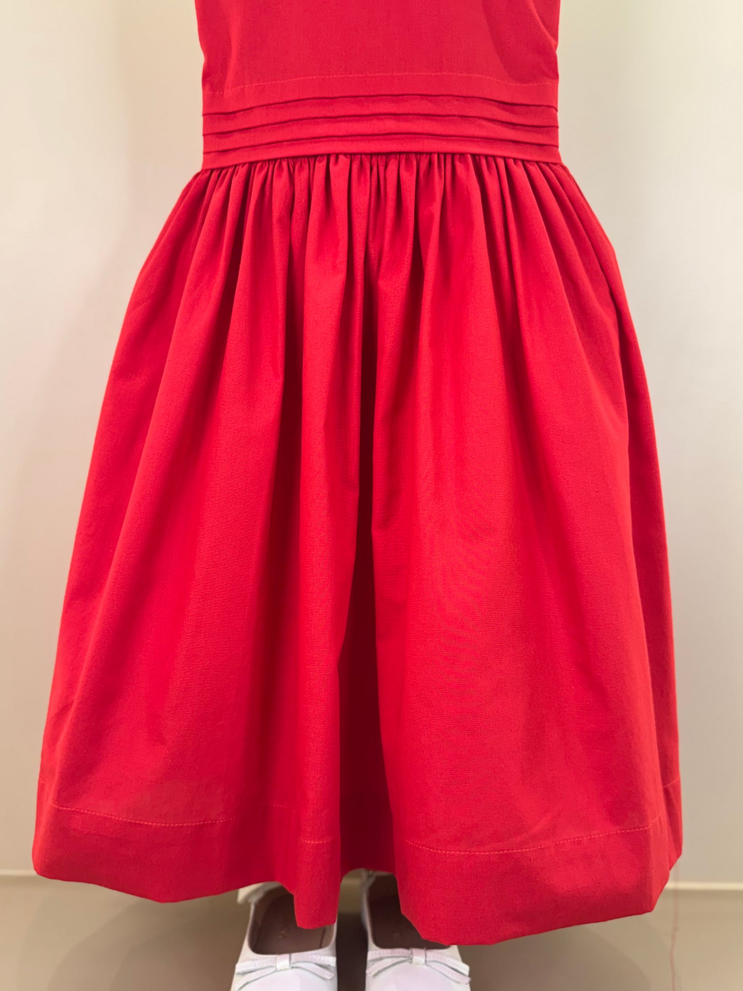 Vestido Infantil Clássico Algodão Beatriz Vermelho - Gracia