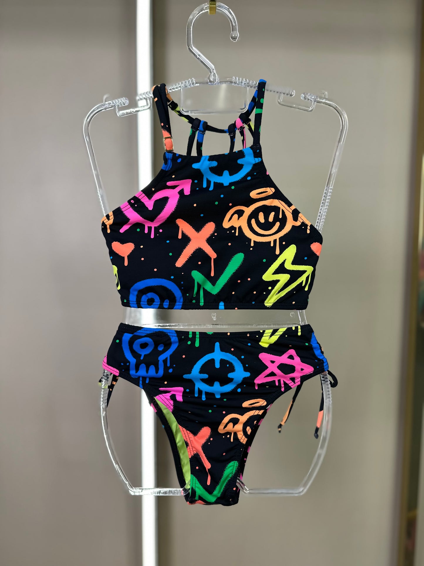 Biquíni Teen Cropped Sofia Grafite - Siri Kids