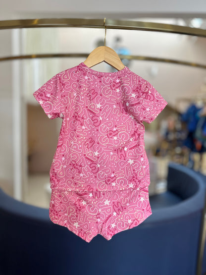 Pijama Infantil Blusa e Shorts Suede Rosa - Charpey