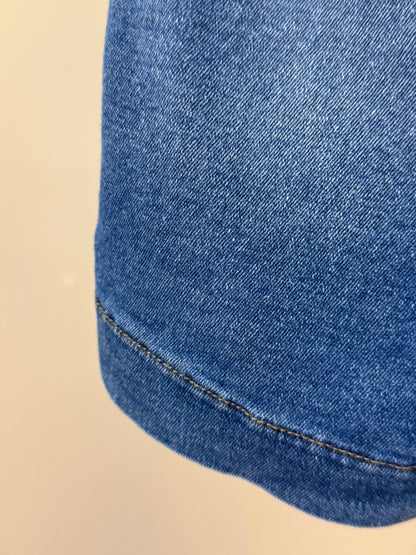 Shorts-saia Jeans Infantil Cós Bordado - Animê