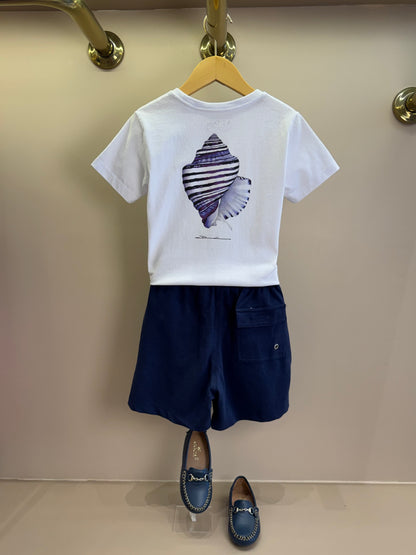 Shorts Infantil Piquet Cordão Marinho - Dudes