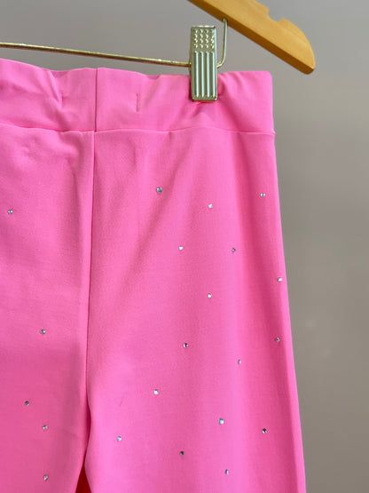 Calça Infantil Reta Light Cristais Barbie Rosa Pop Pink - Pituchinhus