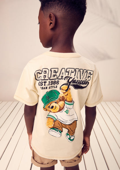 T-Shirt Infantil Creative Com Estampa Teddy -  Youccie