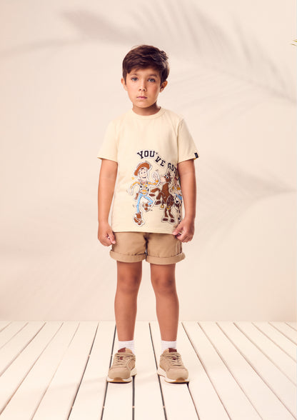 T-Shirt Infantil Estampa Toy Story Bege - Youccie