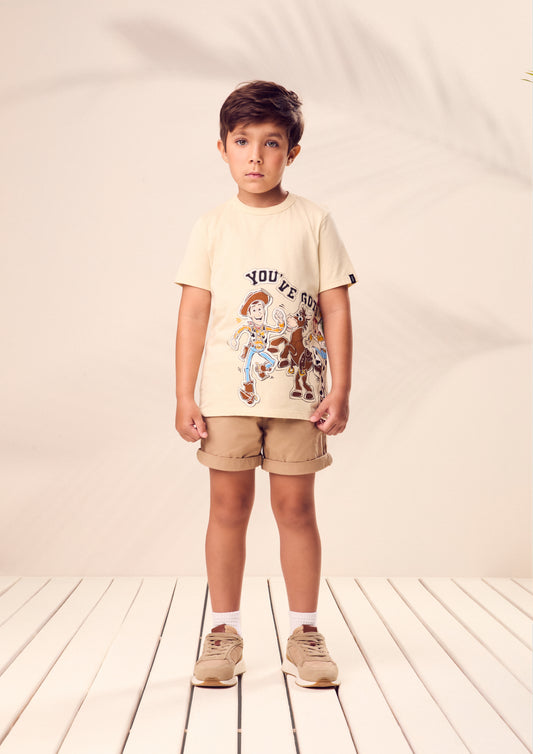 T-Shirt Infantil Estampa Toy Story Bege - Youccie - Pré Venda