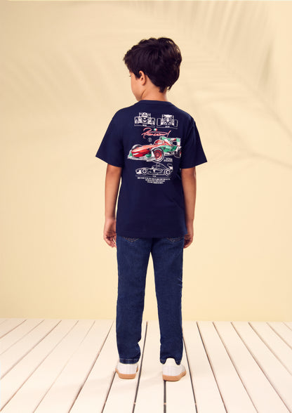 T-Shirt Infantil Francesco Estampa Racing Car - Youccie
