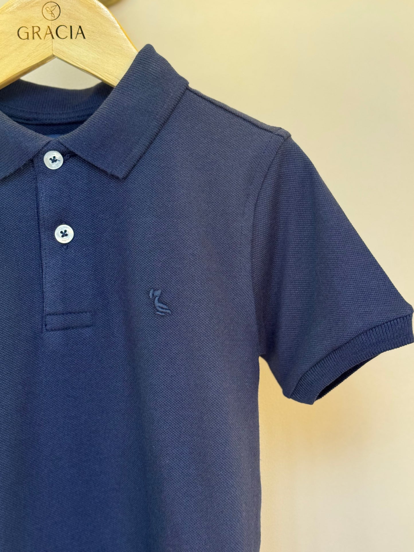 Polo Infantil Piquet Marinho - Dudes