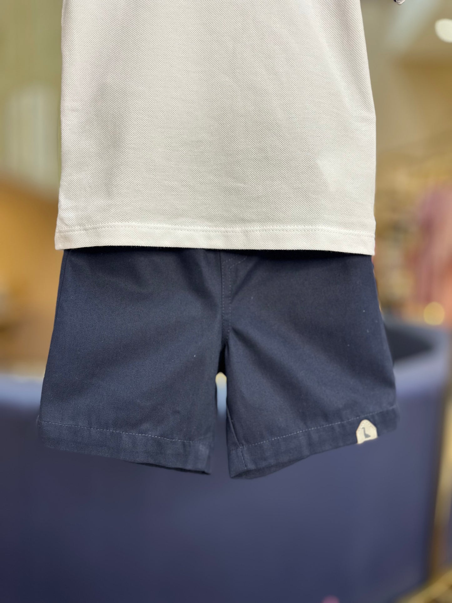Conjunto Infantil Polo Piquet Retilínea e Bermuda Marinho - Beabá