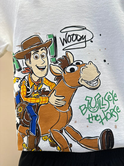 Conjunto Infantil Camiseta Toy Story  Woody e Bermuda  Moletom Preta - Youccie