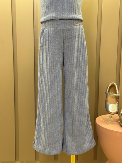 Conjunto Infantil Blusa com Casaco e Calça Azul - Luluzinha
