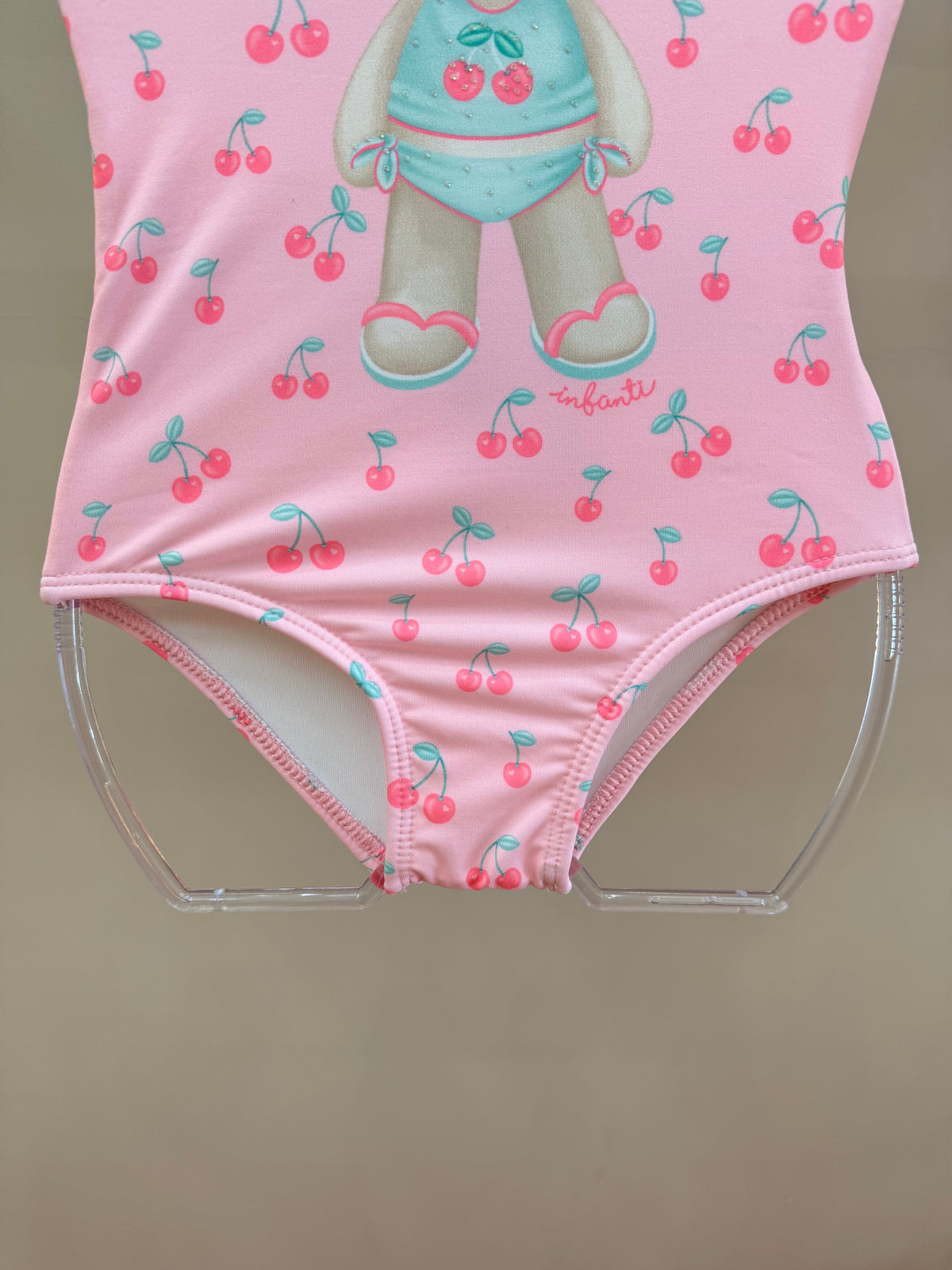 Maiô Infantil Rosa Est. Ursinha e Cereja - Infanti