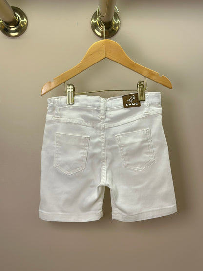 Bermuda Infantil Social Sarja Elastano Off White - Dame