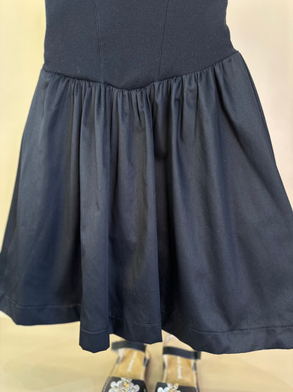 Vestido Infantil Corsele Saia Rodada Preto - Petit Cherie